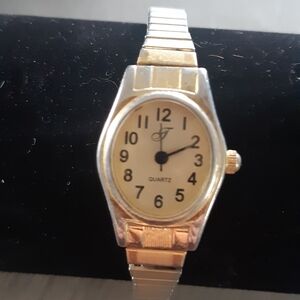 Elegant Gold and Silver Women's Watch